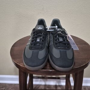 Adidas Samba OG Core Black Gum  Women's Studded Metal Sneakers JR8869